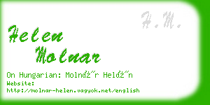 helen molnar business card